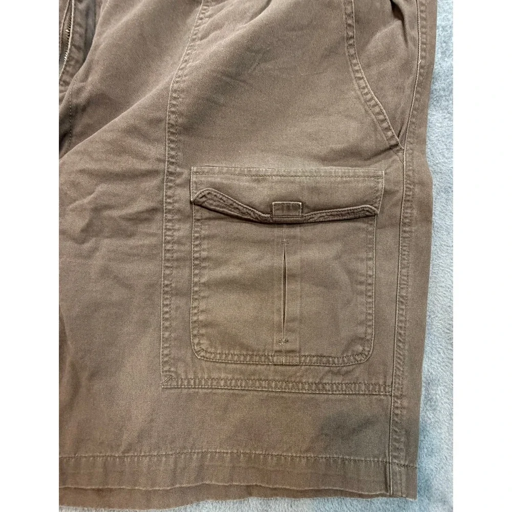 The Foundry Supply Co Mens Brown Cargo Shorts Size 54 Elastic Waist Cotton